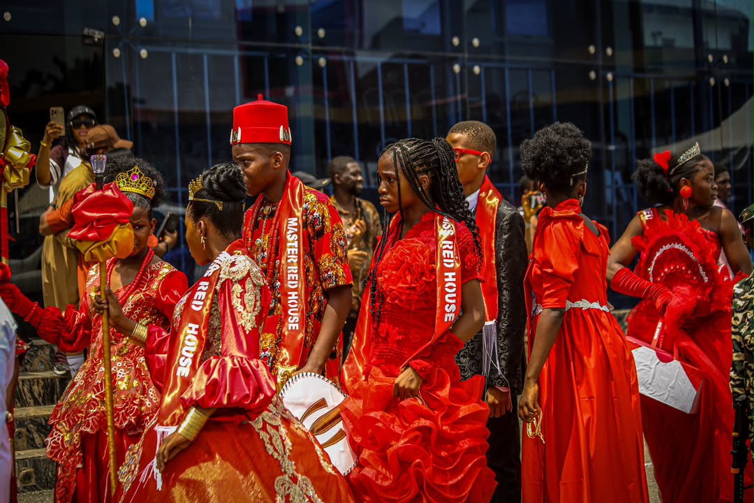 Master and Miss Red House in traditional attire